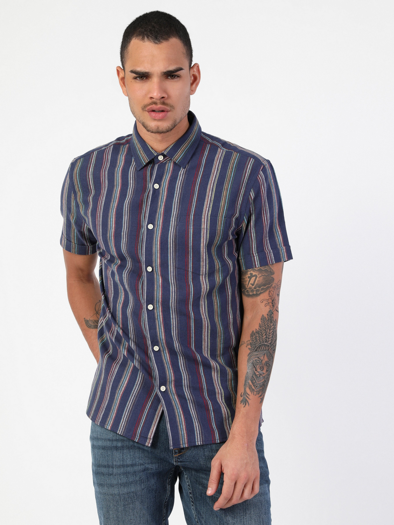 Рубашка повседневная Colin’s модель CL1048508NAV Фото