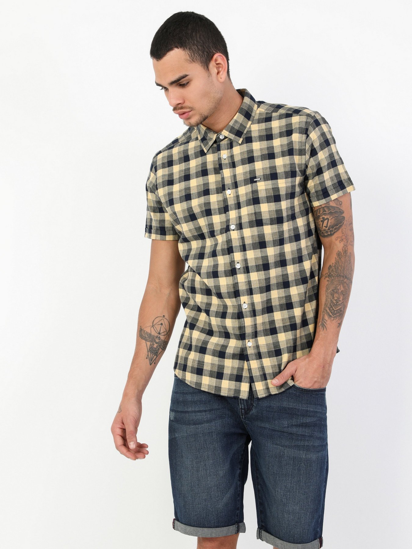 Рубашка Colin’s модель CL1048525YLW Фото