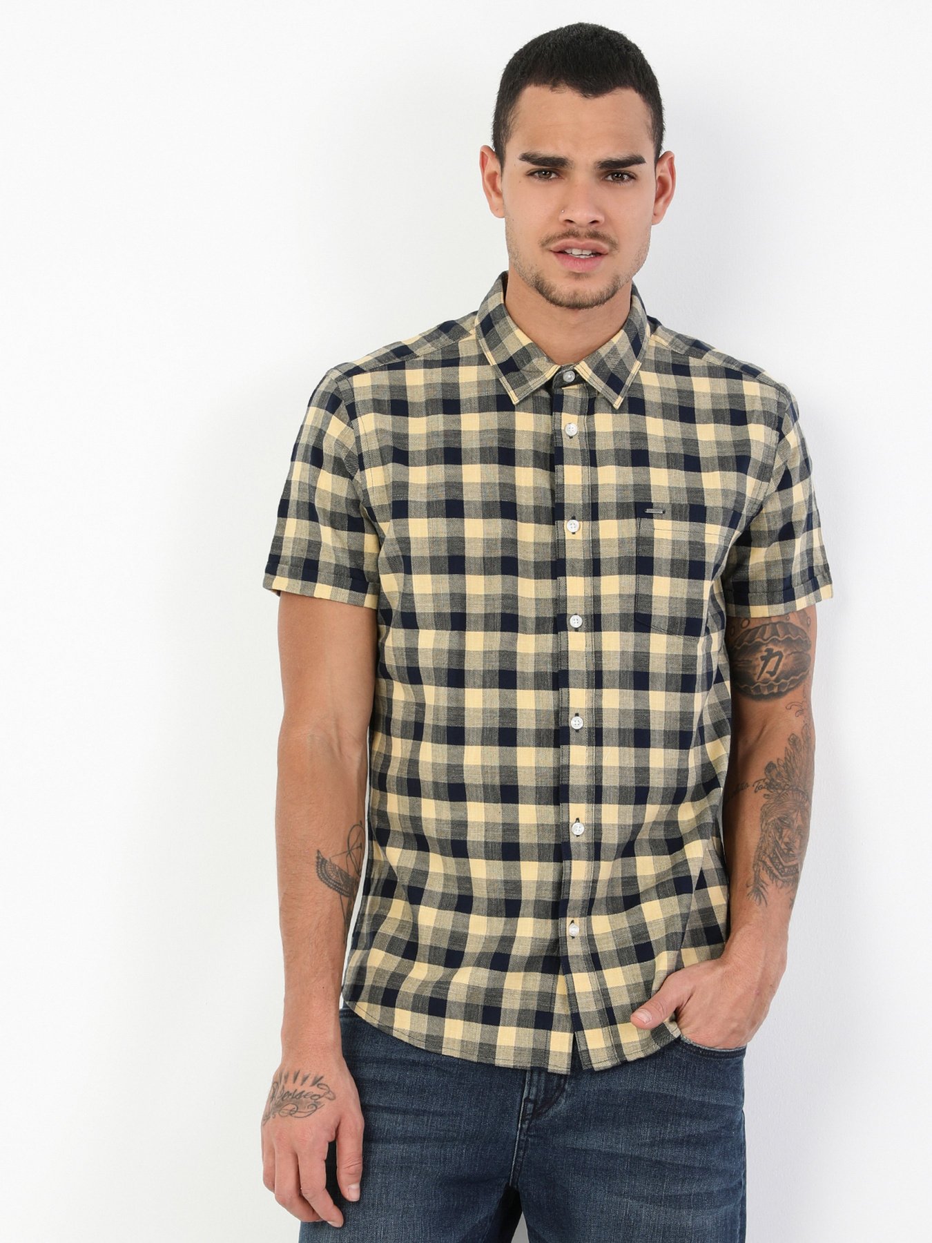 Рубашка Colin’s модель CL1048525YLW Фото