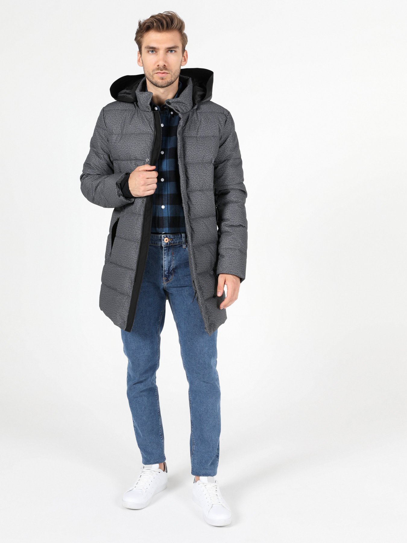 Пуховик Colin’s модель CL1051053GRA Фото