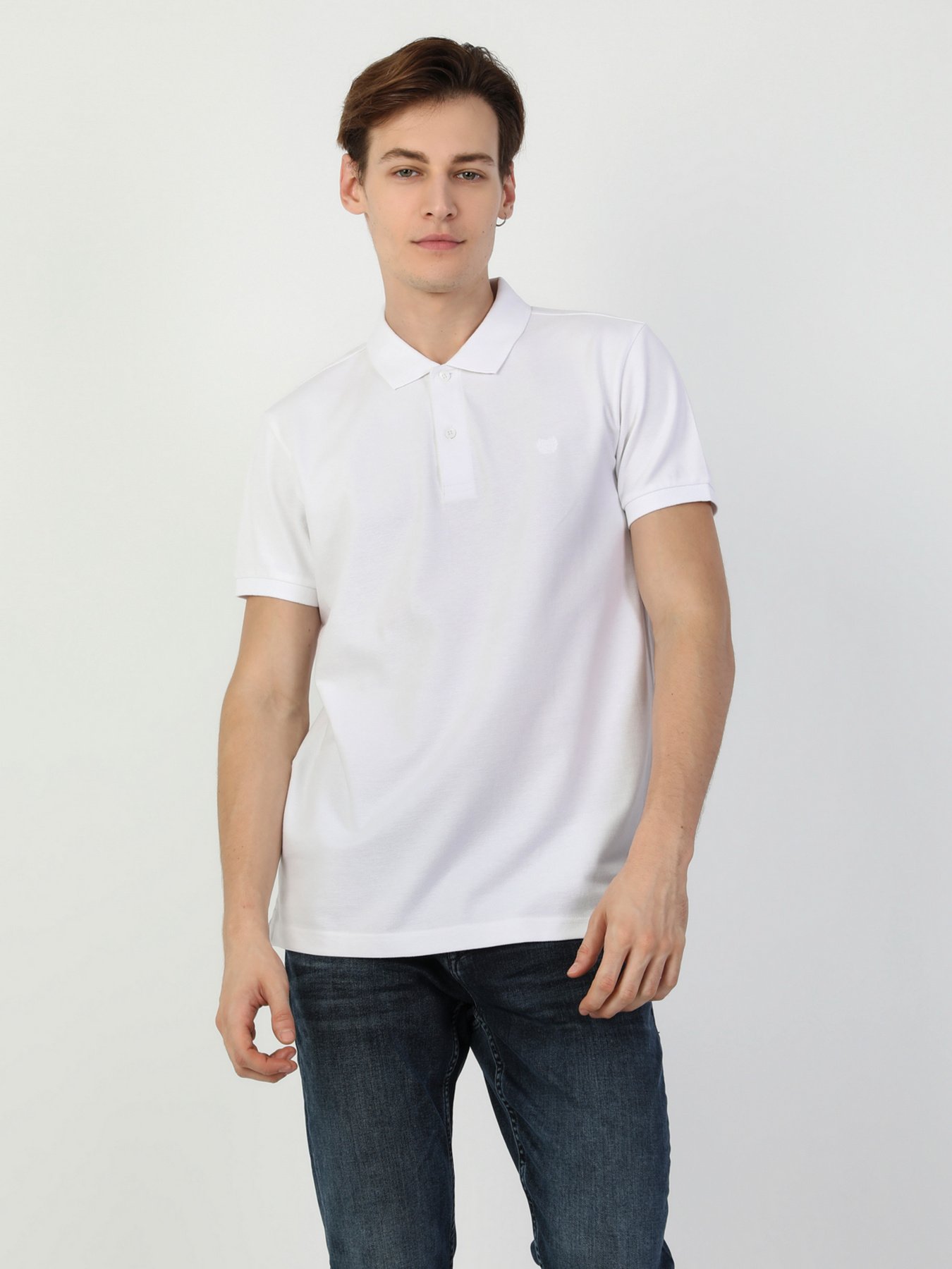 Поло Colin’s модель CLTKTTSHM0766200WHT Фото