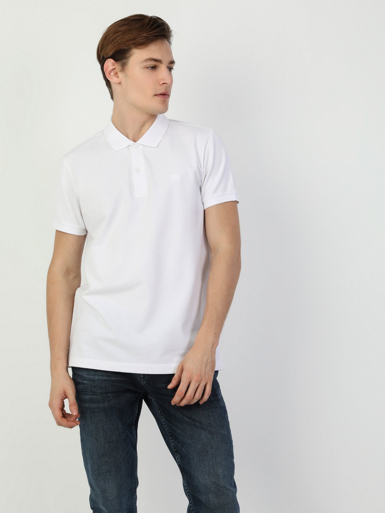 Поло Colin’s модель CLTKTTSHM0766200WHT Фото