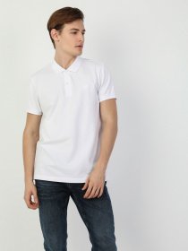 Поло Colin’s модель CLTKTTSHM0766200WHT Фото