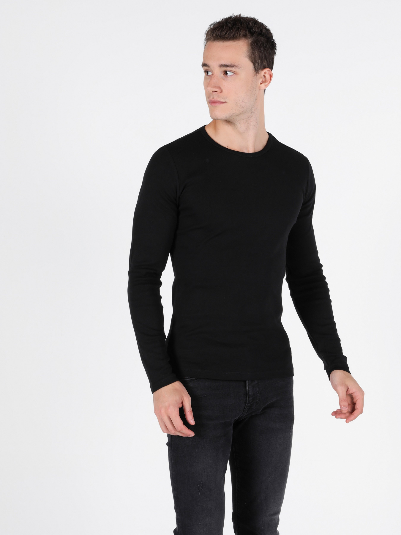 Лонгслив Colin’s модель CL1051052BLK Фото