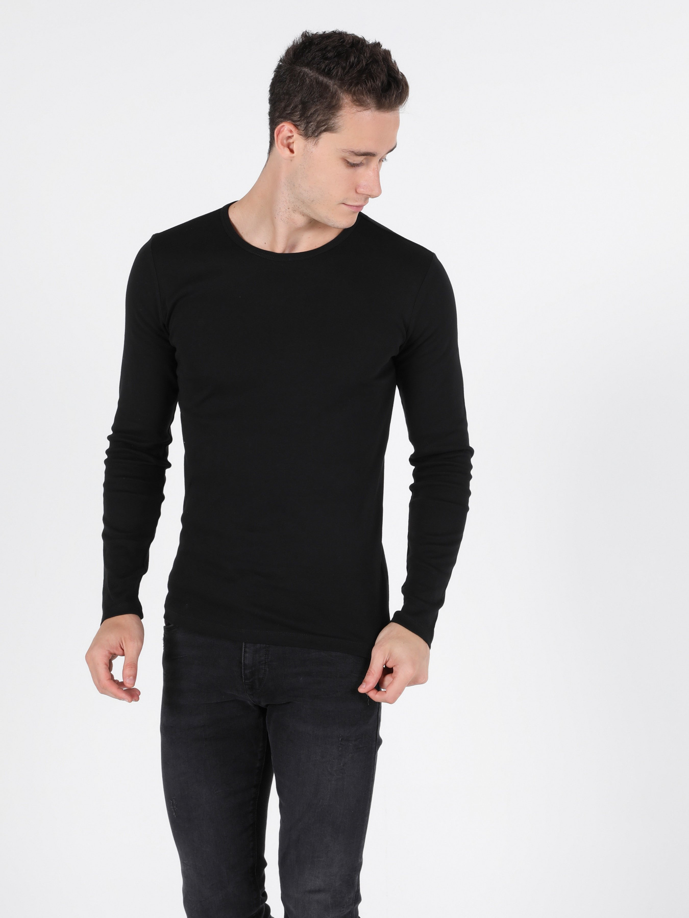 Лонгслив Colin’s модель CL1051052BLK Фото