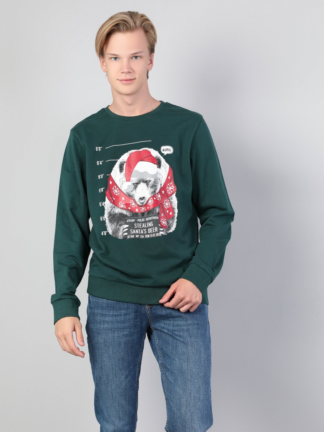 Світшот Colin’s модель CL1046065GRN Фото