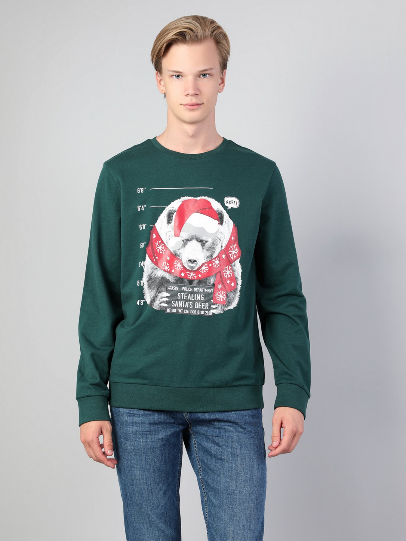 Світшот Colin’s модель CL1046065GRN Фото