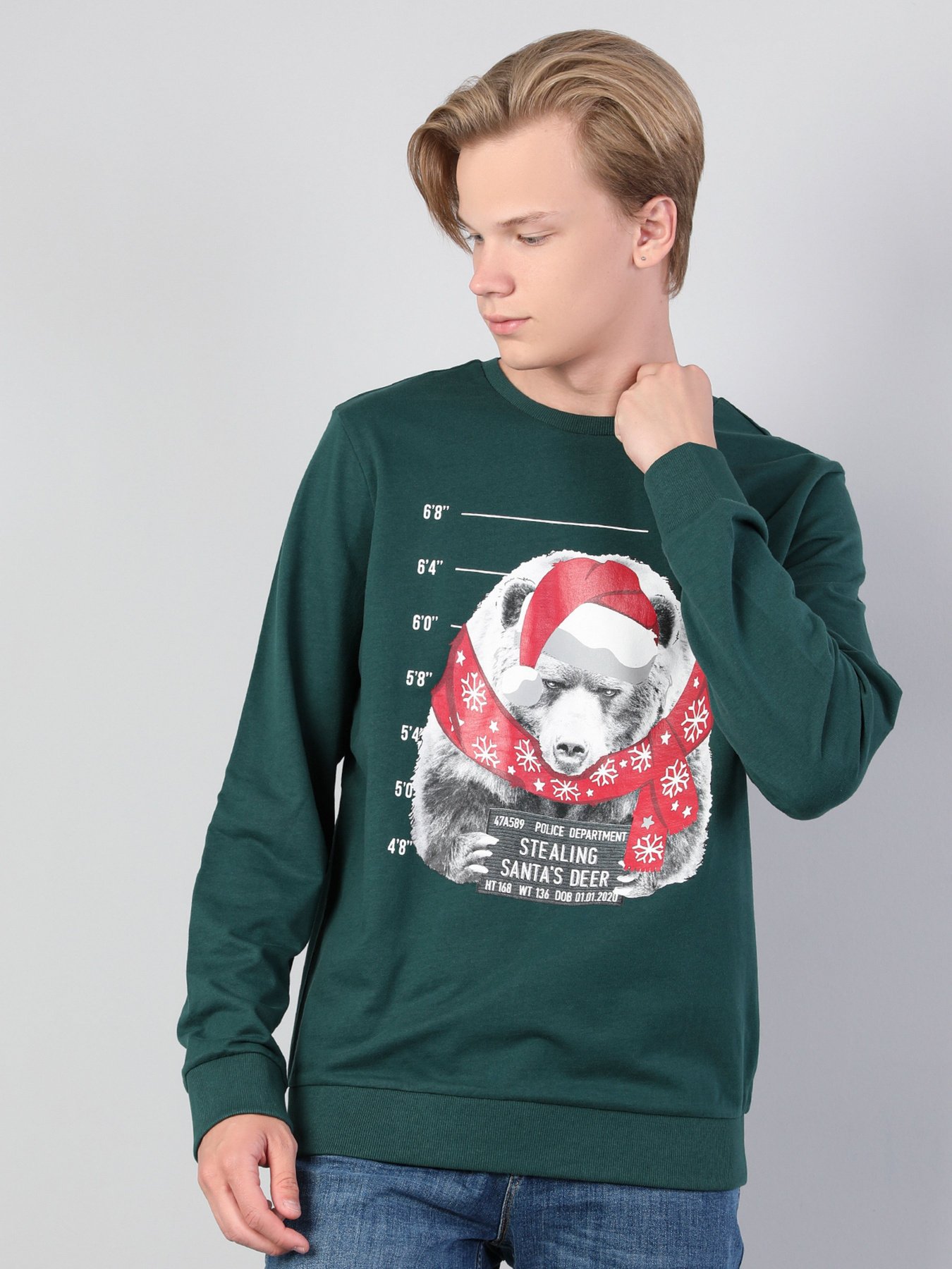 Світшот Colin’s модель CL1046065GRN Фото