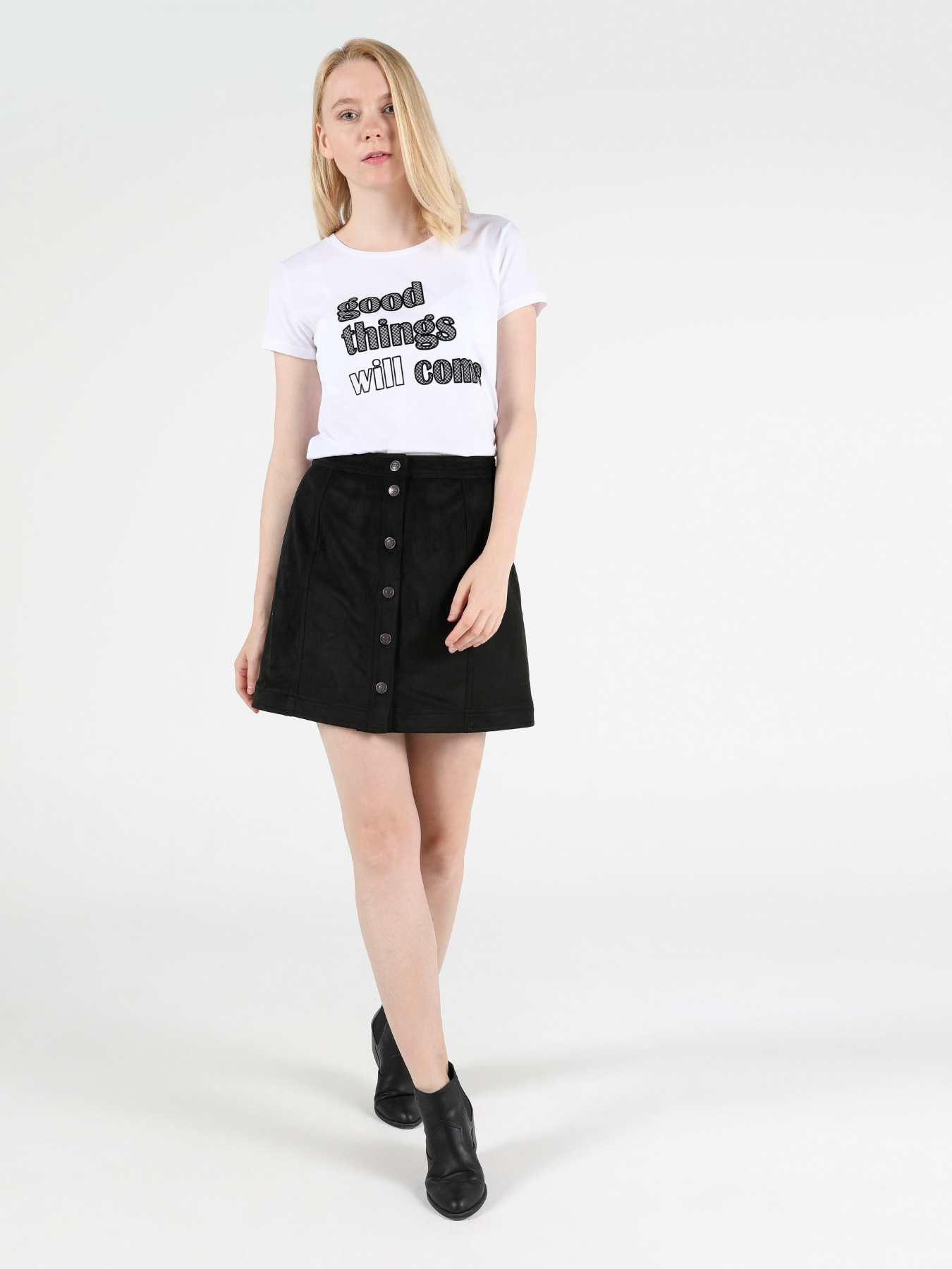 Юбка мини Colin’s модель CL1050986BLK Фото