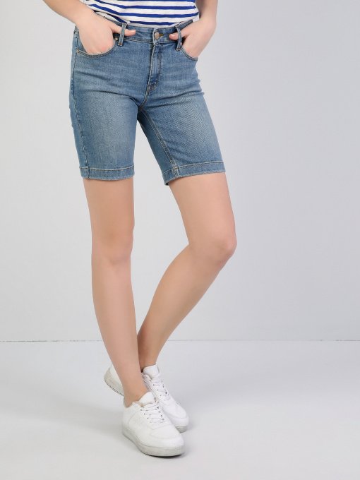 Шорты джинсовые Colin’s модель CL1036045DN05326 Фото