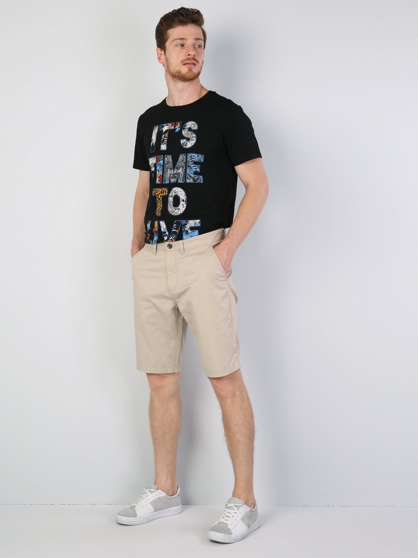 Повседневные шорты Colin’s модель CL1043735BEI Фото