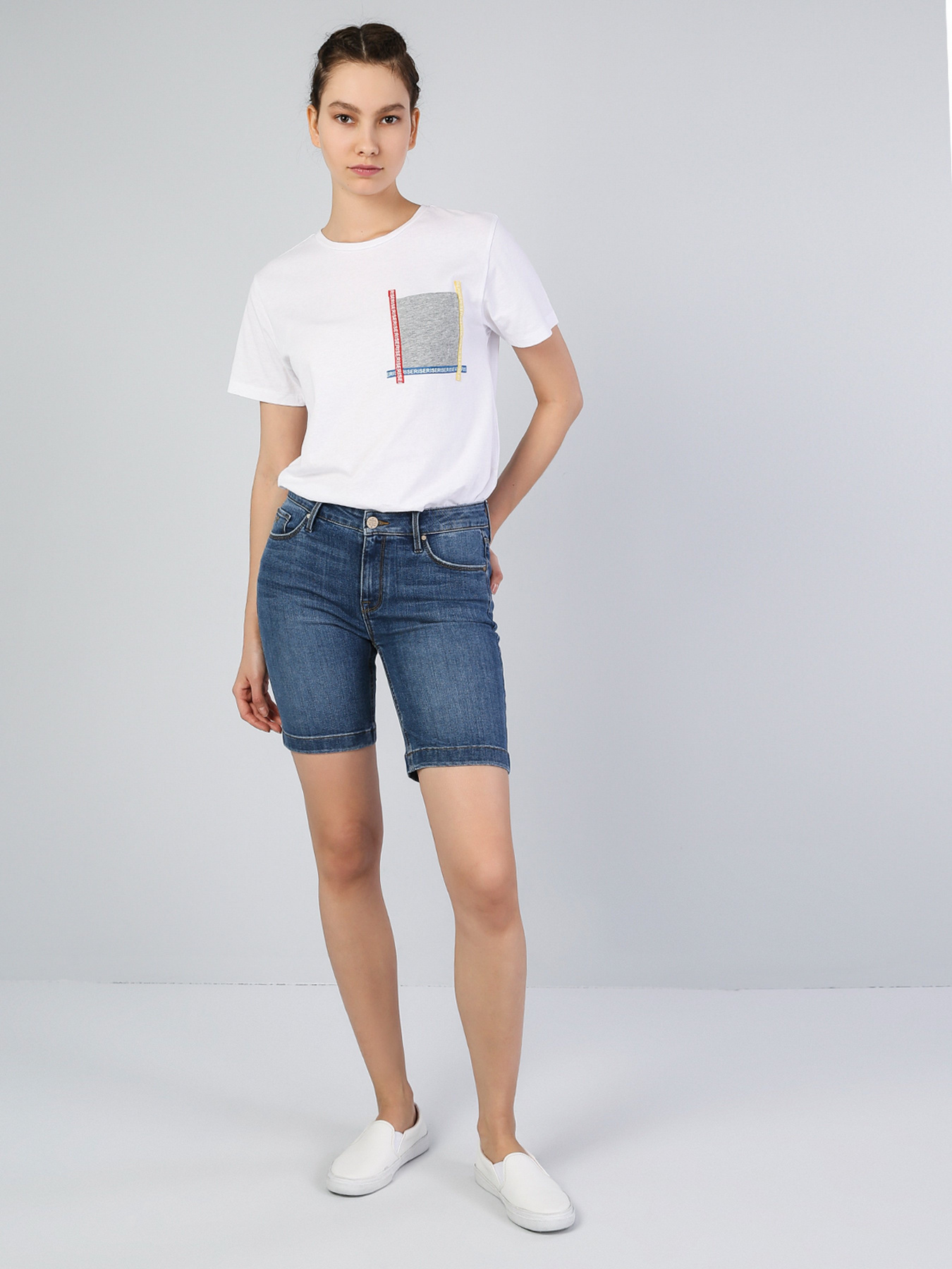 Шорты джинсовые Colin’s модель CL1036011DN01699 Фото