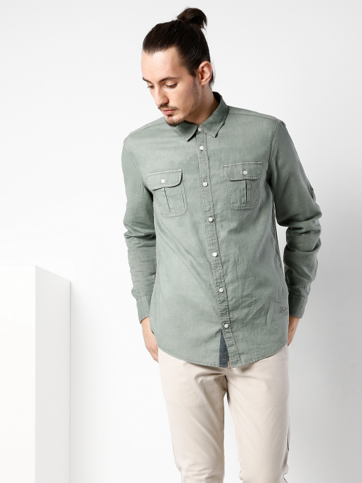 Рубашка повседневная Colin’s модель CL1025601GRN Фото