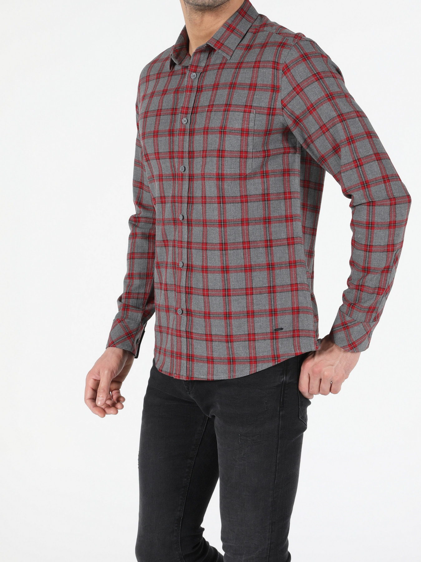 Рубашка повседневная Colin’s модель CL1052917GRA Фото