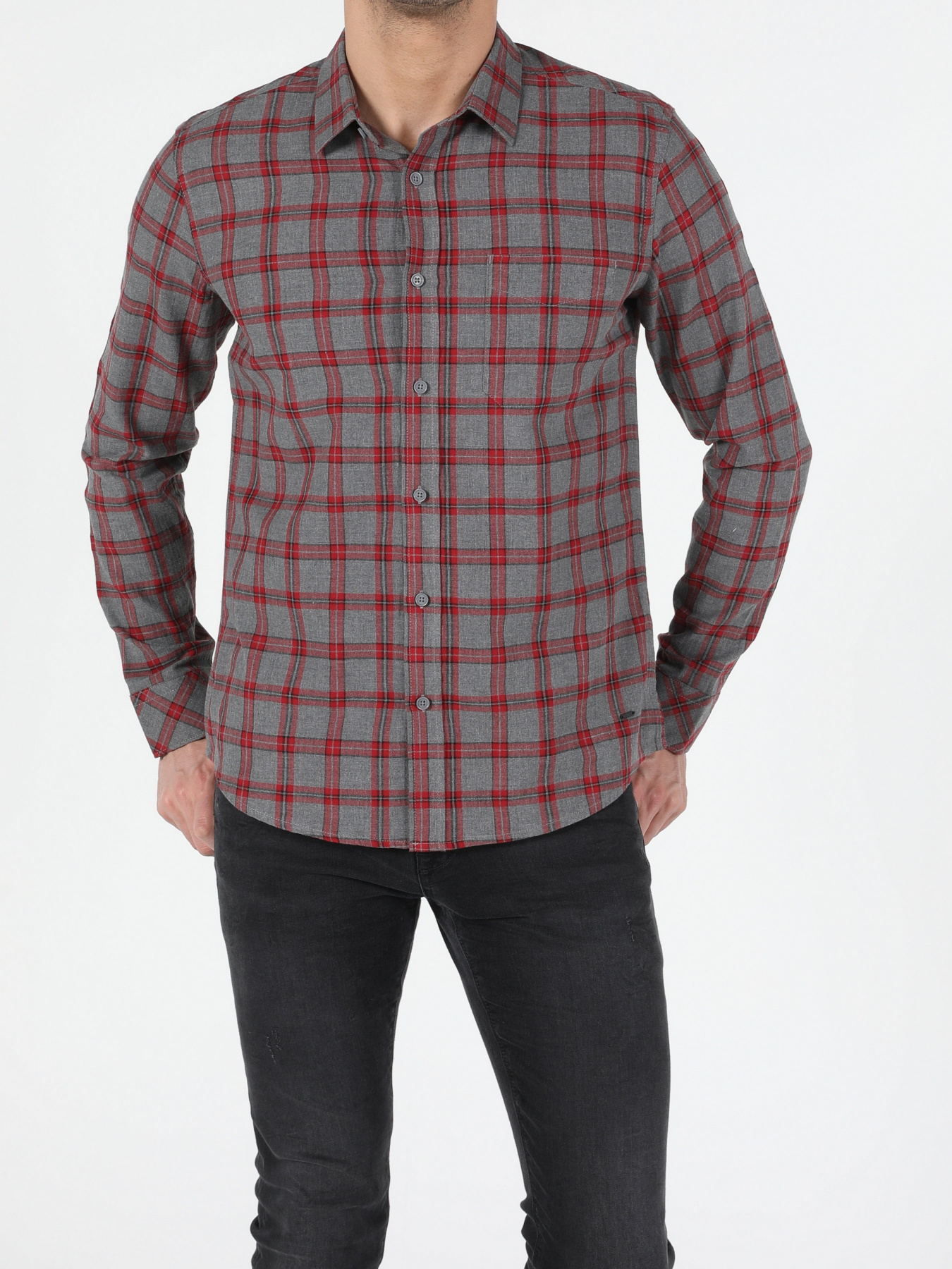 Рубашка повседневная Colin’s модель CL1052917GRA Фото