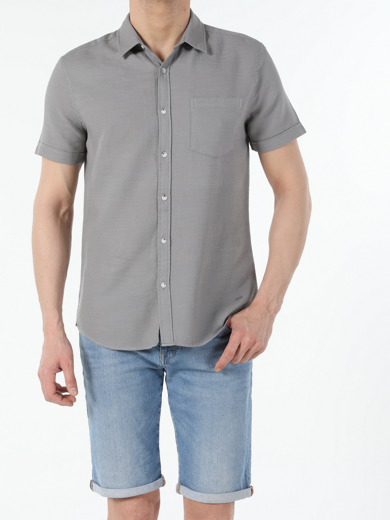 Рубашка повседневная Colin’s модель CL1054246GRA Рубашка повседневная Colin’s модель CL1054246GRA Фото