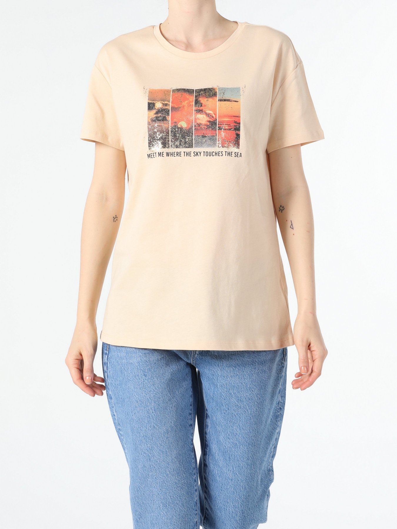 Футболка Colin’s модель CL1056414BEI Фото