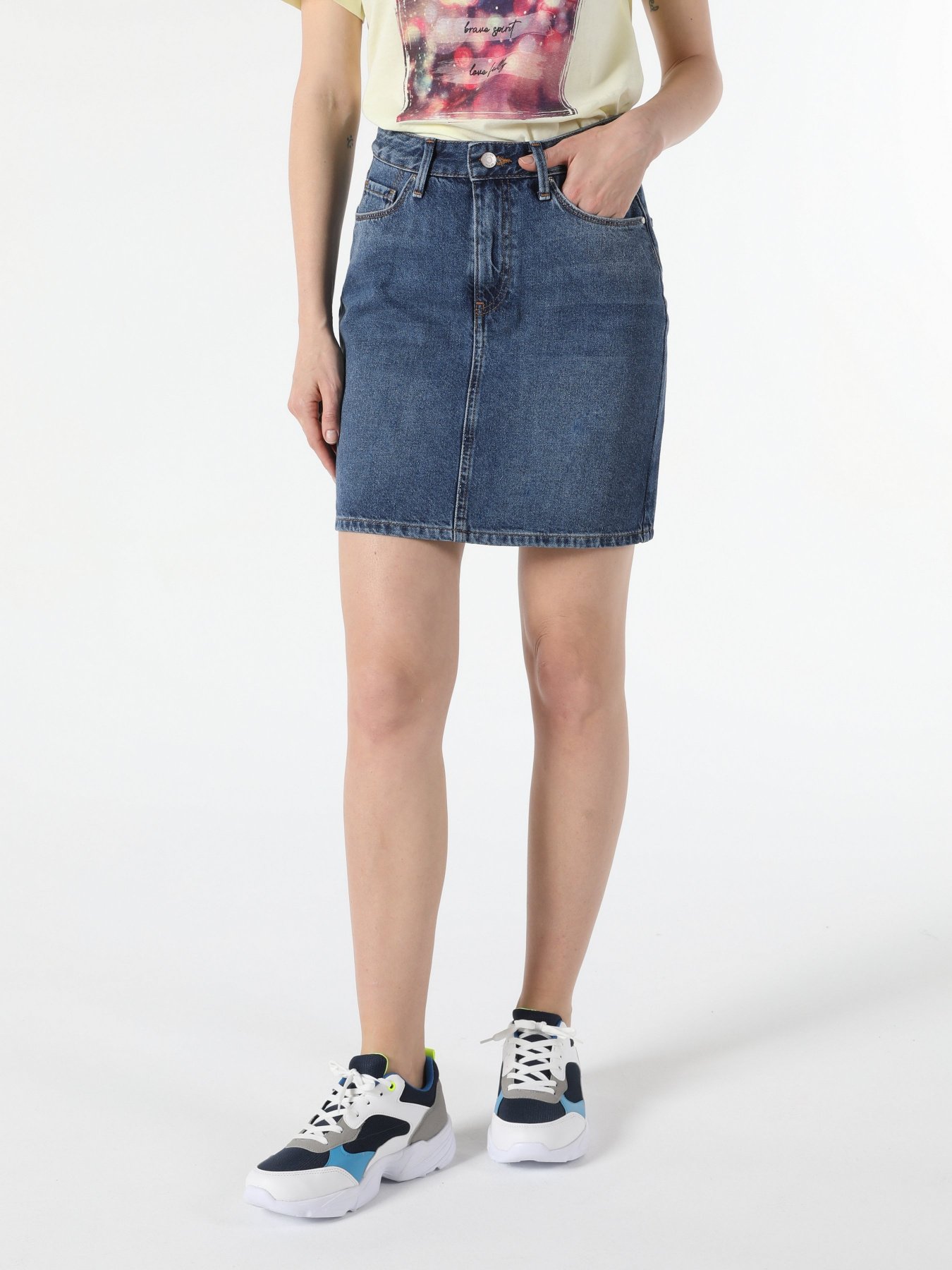 Джинсовая юбка Colin’s модель CL1054641DN40919 Фото