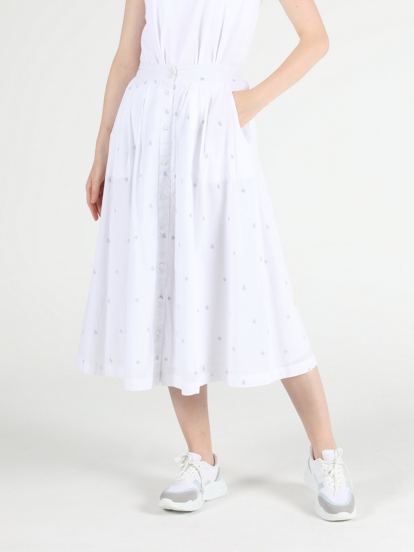 Юбка миди Colin’s модель CL1049011WHT Фото