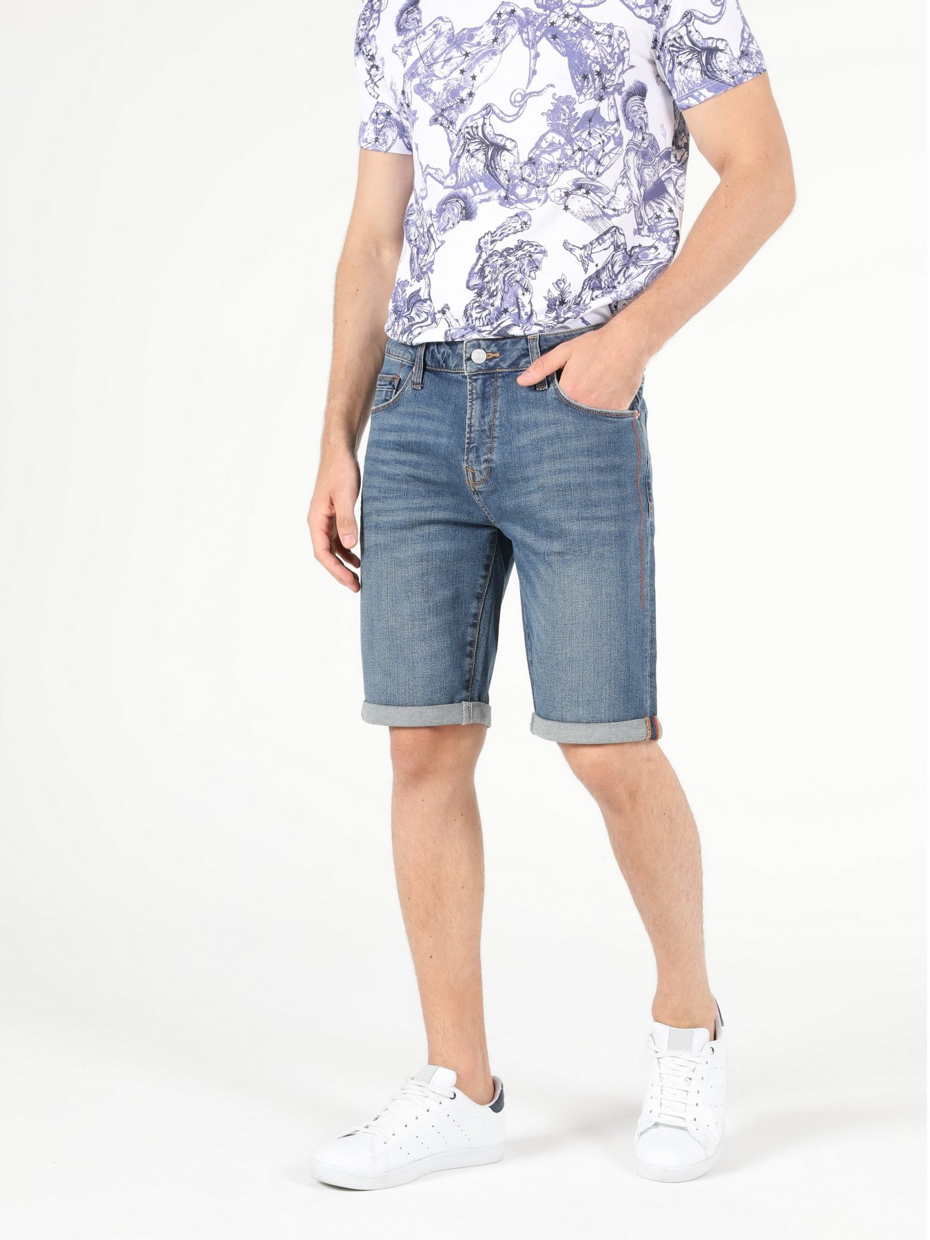 Шорты джинсовые Colin’s модель CL1049599DN04516 Фото