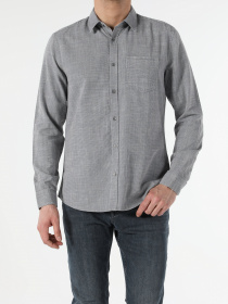 Рубашка повседневная Colin’s модель CL1052317GRA Рубашка повседневная Colin’s модель CL1052317GRA Фото