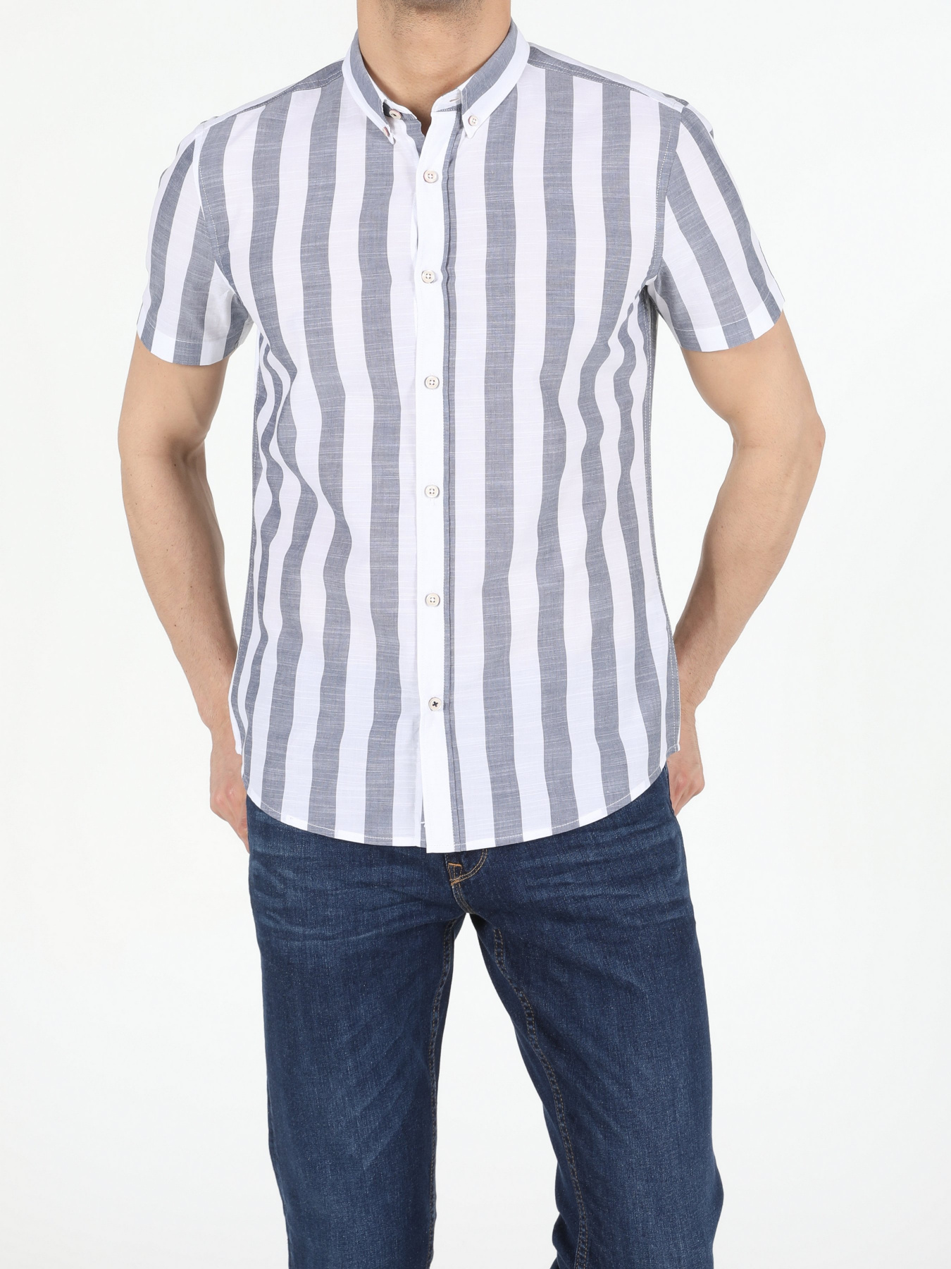 Рубашка повседневная Colin’s модель CL1053800GRA Рубашка повседневная Colin’s модель CL1053800GRA Фото