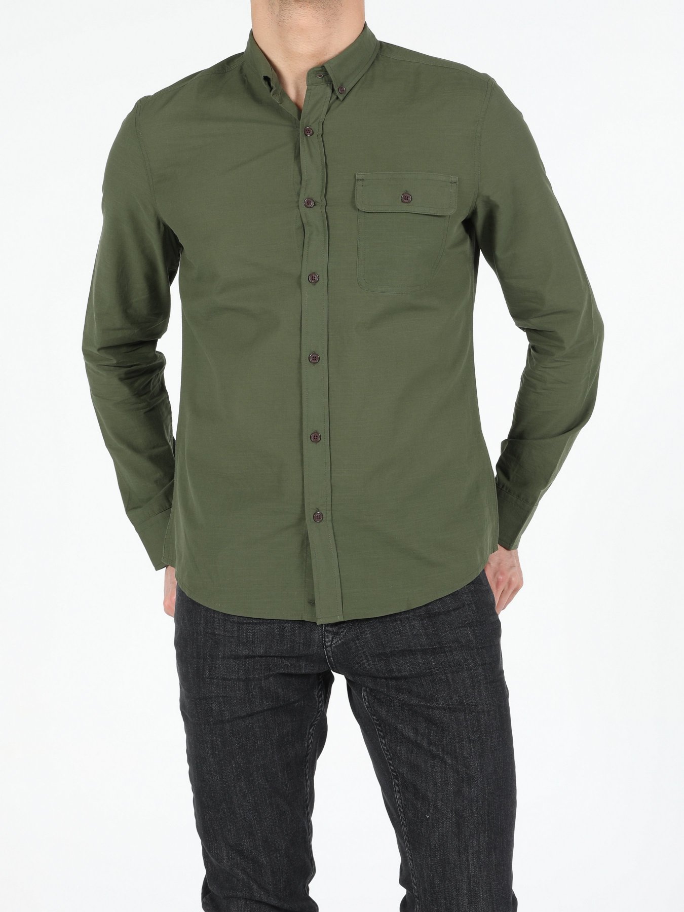 Рубашка повседневная Colin’s модель CL1053994DKH Рубашка повседневная Colin’s модель CL1053994DKH Фото