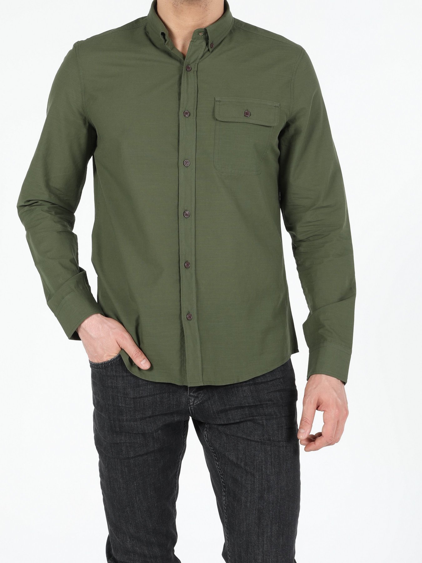 Рубашка повседневная Colin’s модель CL1053994DKH Рубашка повседневная Colin’s модель CL1053994DKH Фото