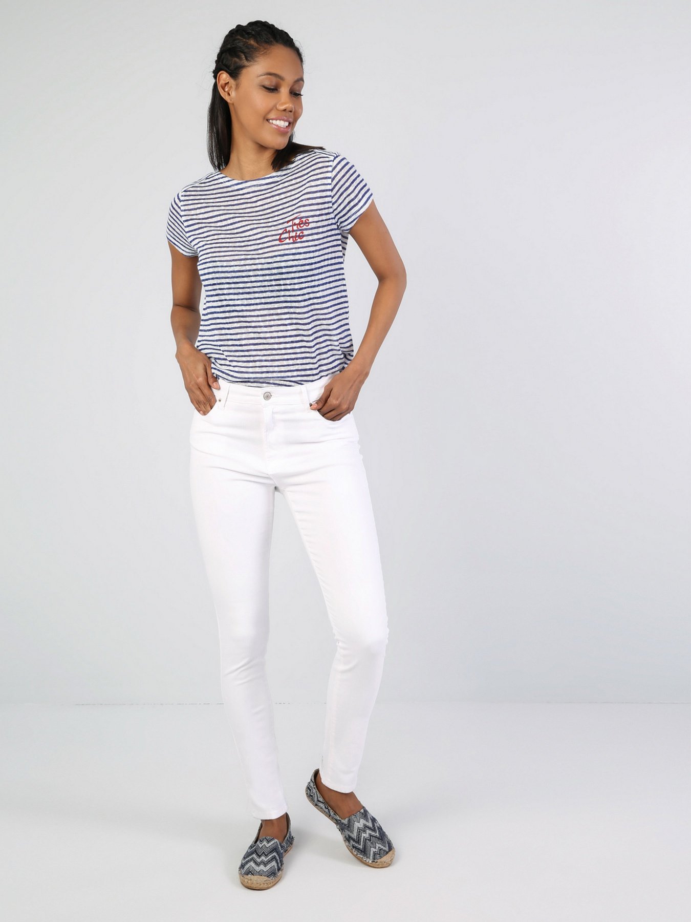 Брюки повседневные Colin’s модель CL1042606WHT Фото