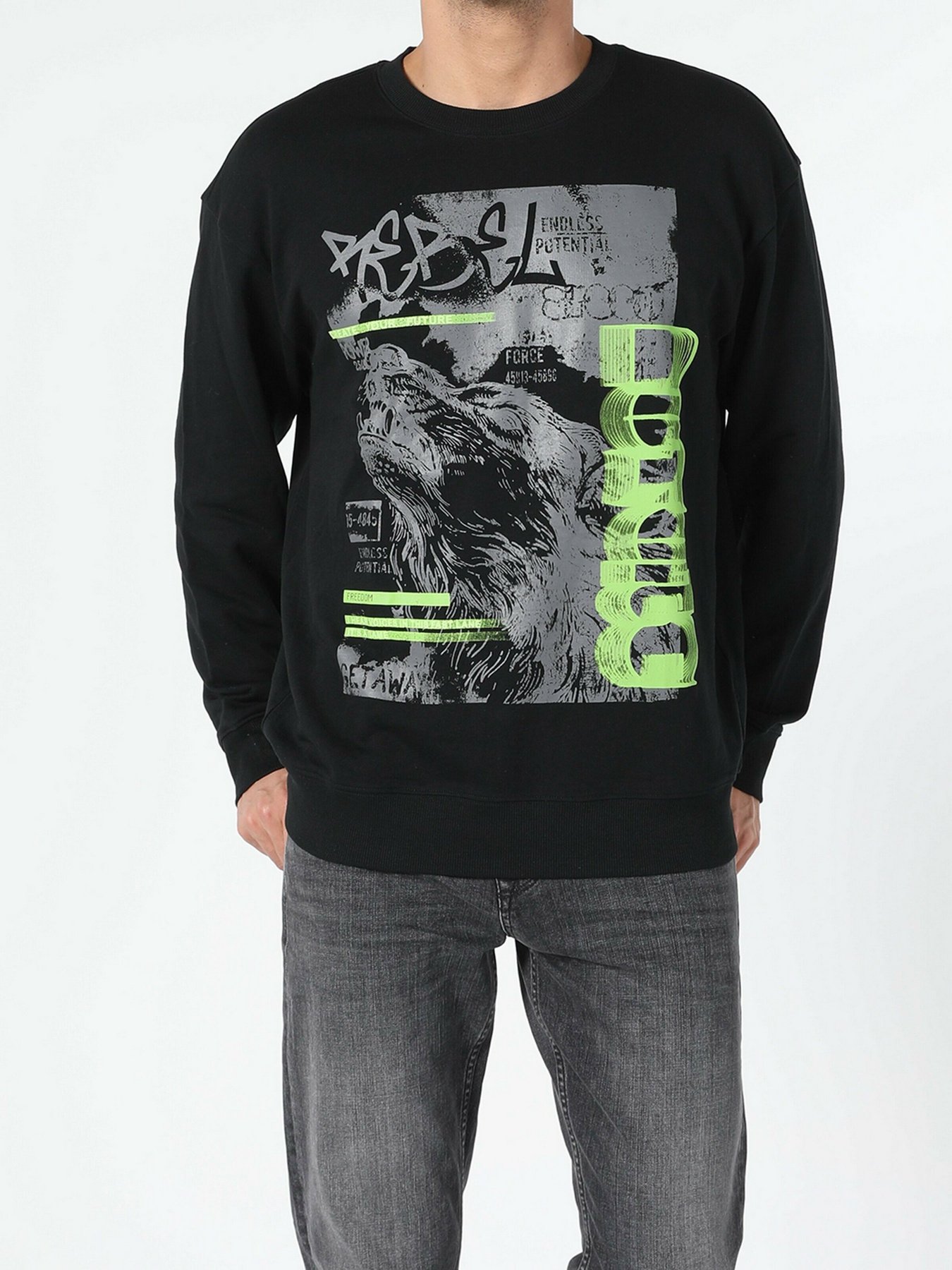 Свитшот Colin’s модель CL1054845BLK Фото