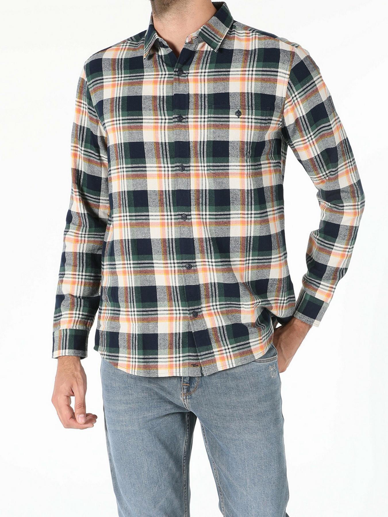 Рубашка повседневная Colin’s модель CL1055594GRN Фото