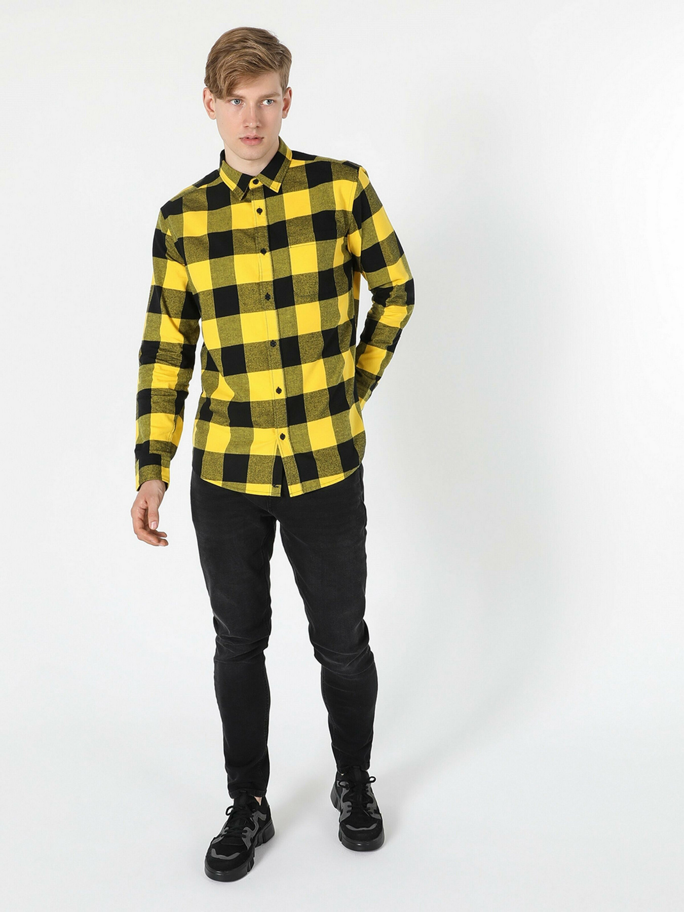 Рубашка повседневная Colin’s модель CL1055662YLW Фото