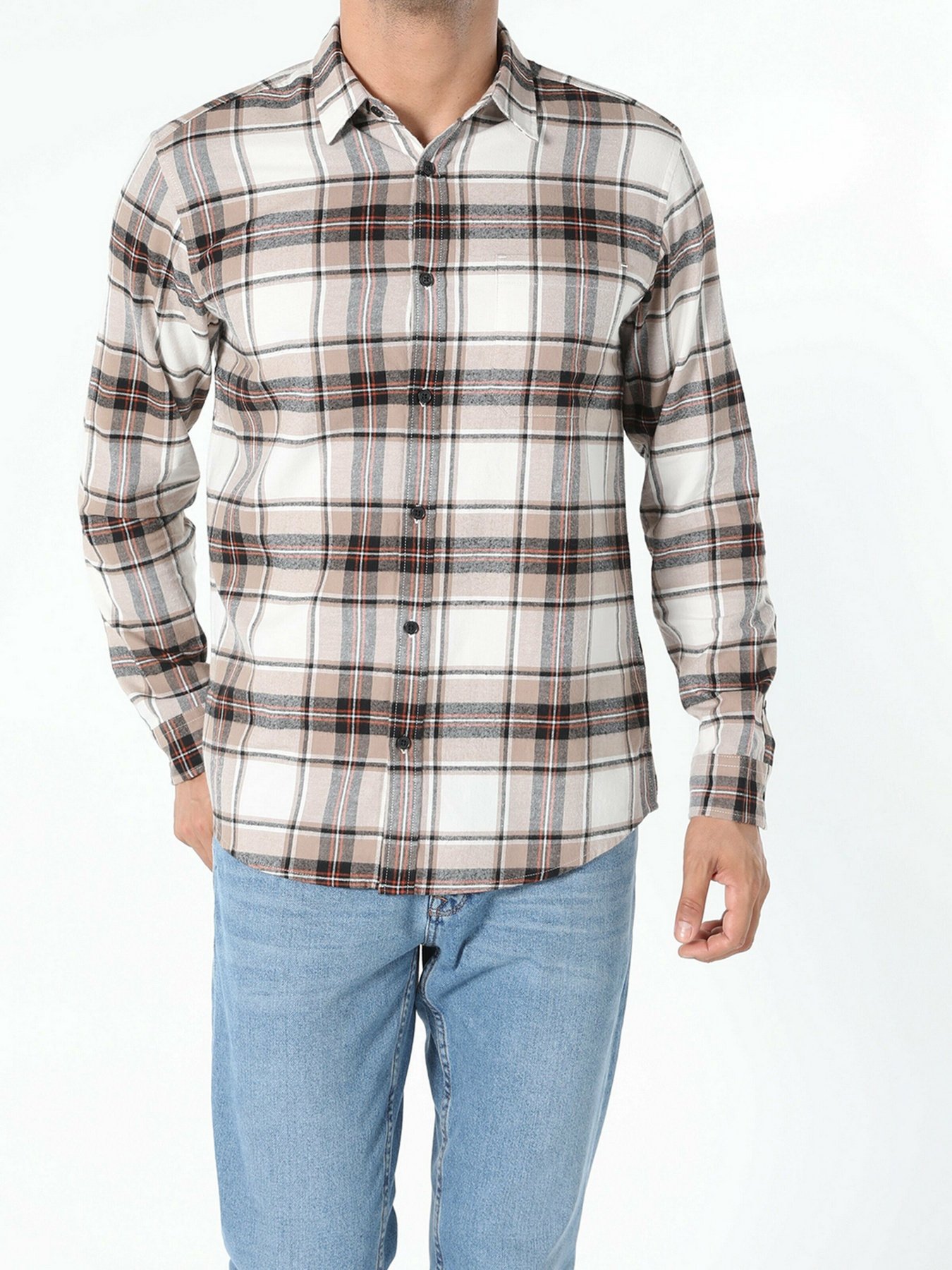 Рубашка повседневная Colin’s модель CL1055951BEI Фото