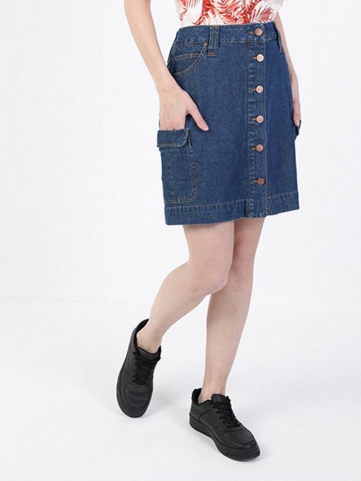 Джинсовая юбка Colin’s модель CL1049689DN40921 Фото