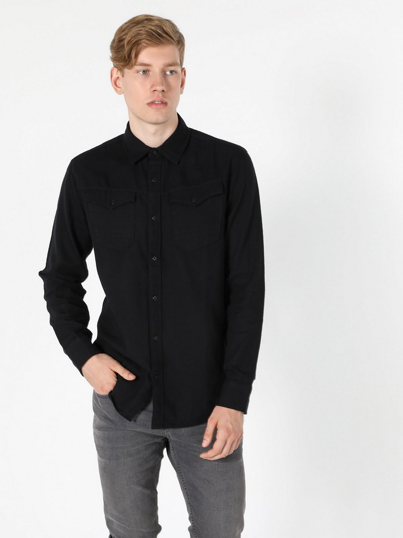 Сорочка Colin’s модель CL1050210BLK Фото