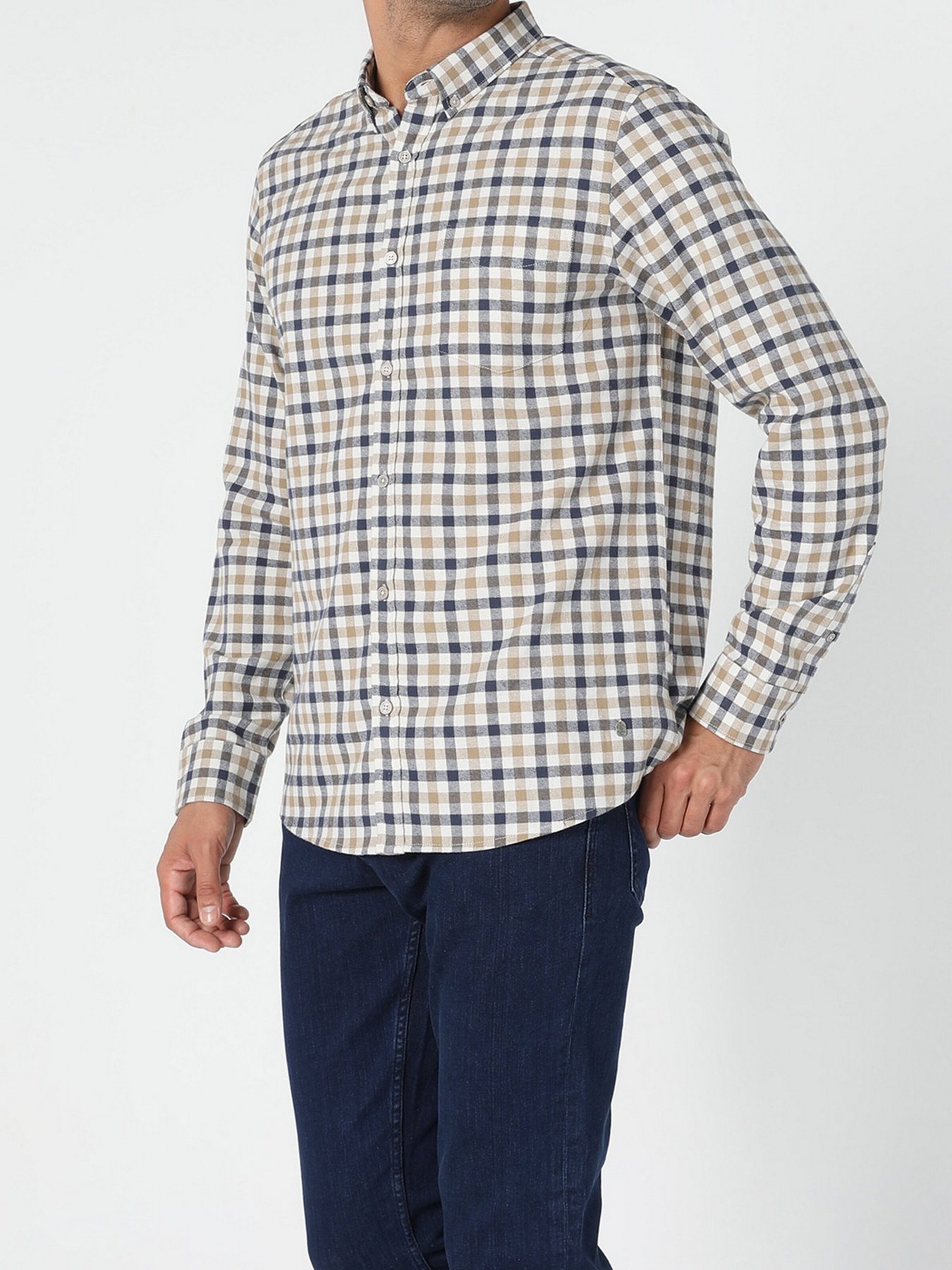 Рубашка повседневная Colin’s модель CL1052801BEI Фото