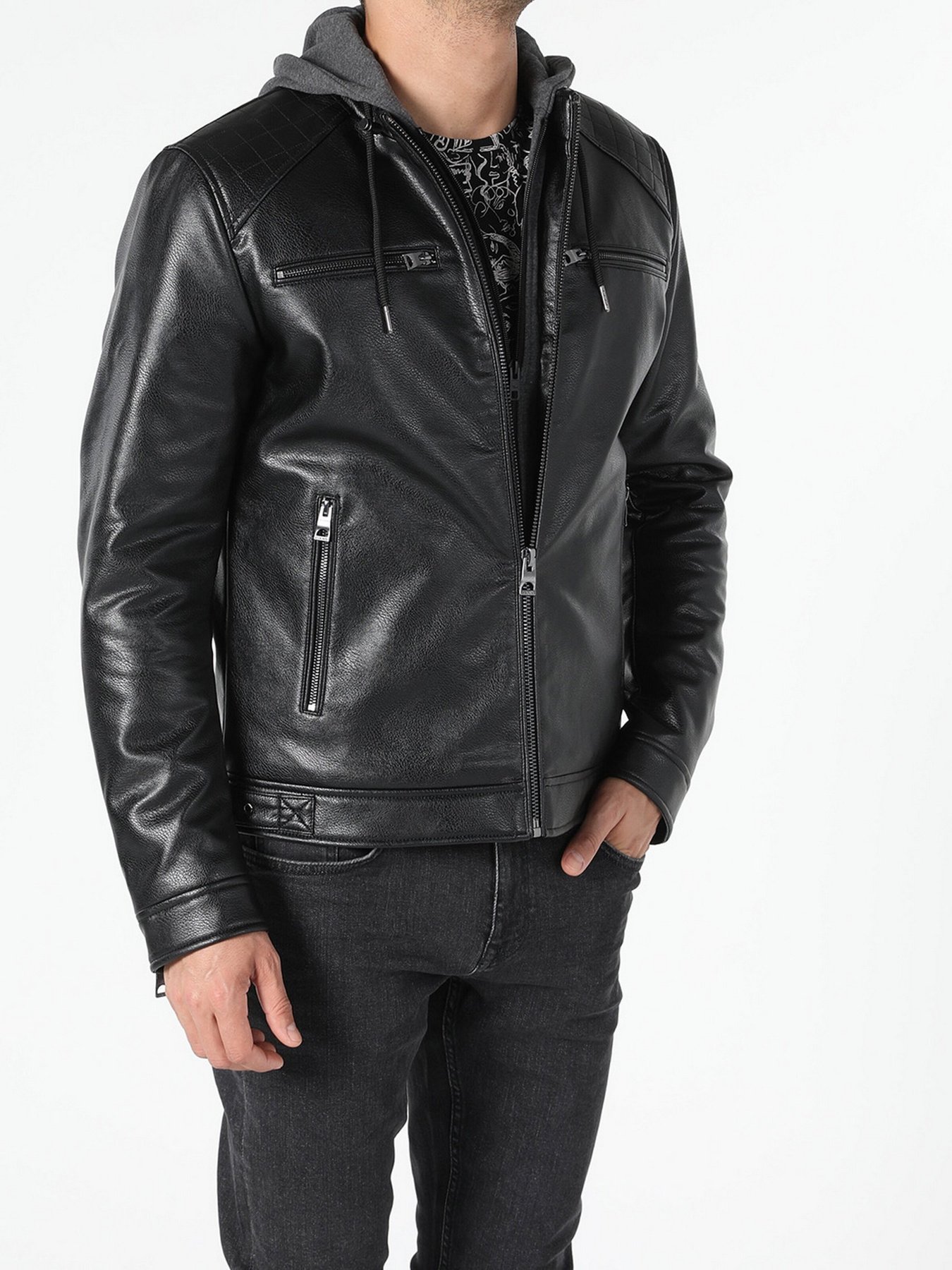 Куртка кожаная Colin’s модель CL1053007BLK Куртка кожаная Colin’s модель CL1053007BLK Фото