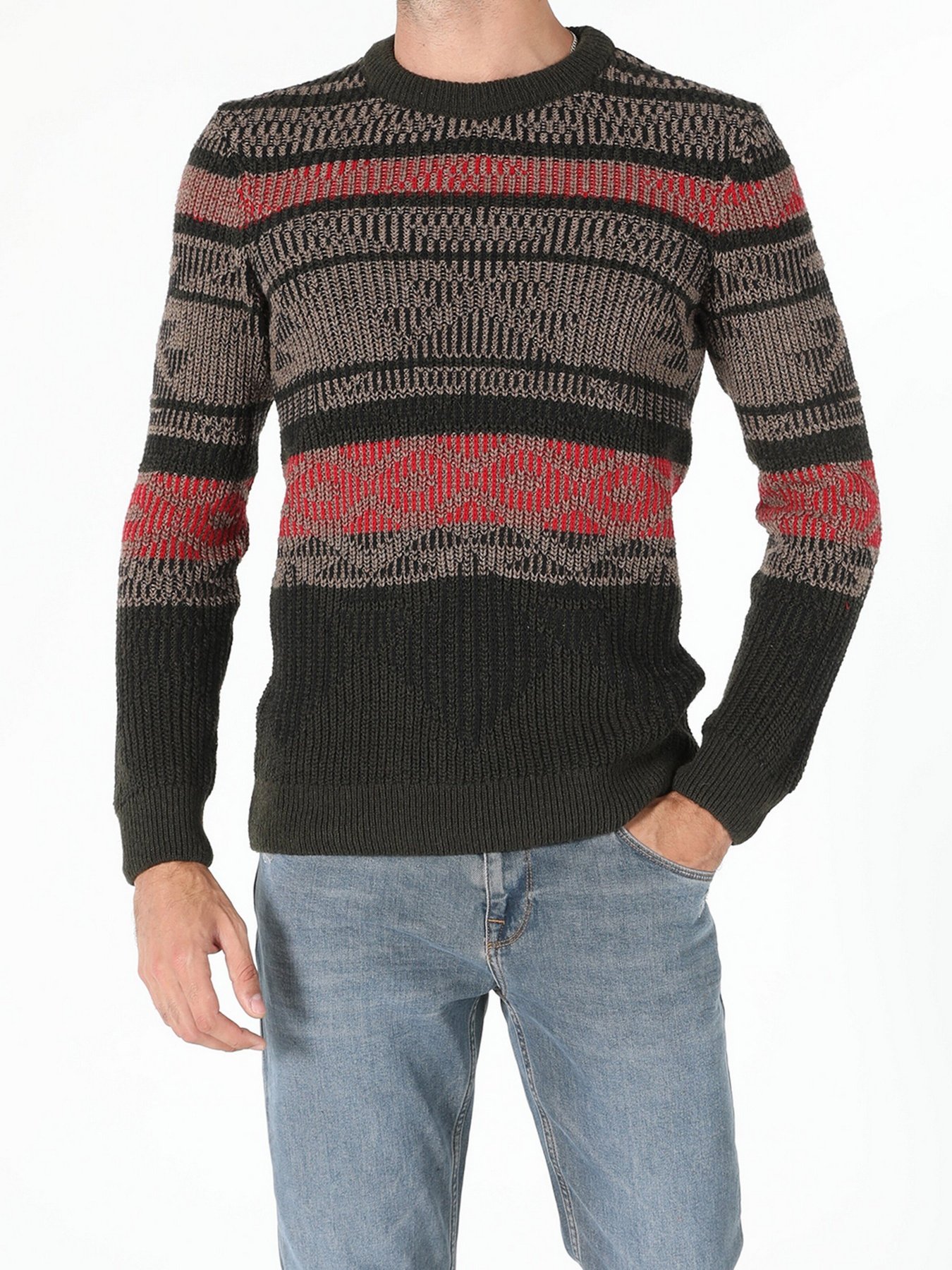 Свитер Colin’s модель CL1054872KHA Свитер Colin’s модель CL1054872KHA Фото