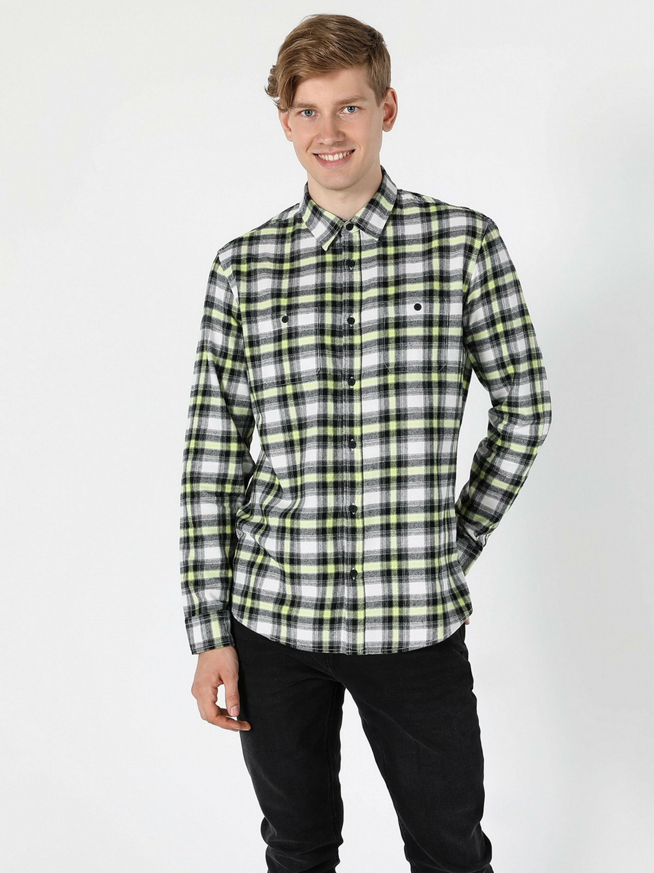 Рубашка повседневная Colin’s модель CL1055663BLK Фото