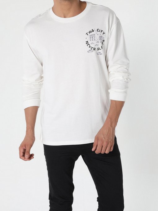 Лонгслив Colin’s модель CL1056155WHT Фото