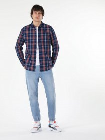 Рубашка повседневная Colin’s модель CL1056984NAV Рубашка повседневная Colin’s модель CL1056984NAV Фото