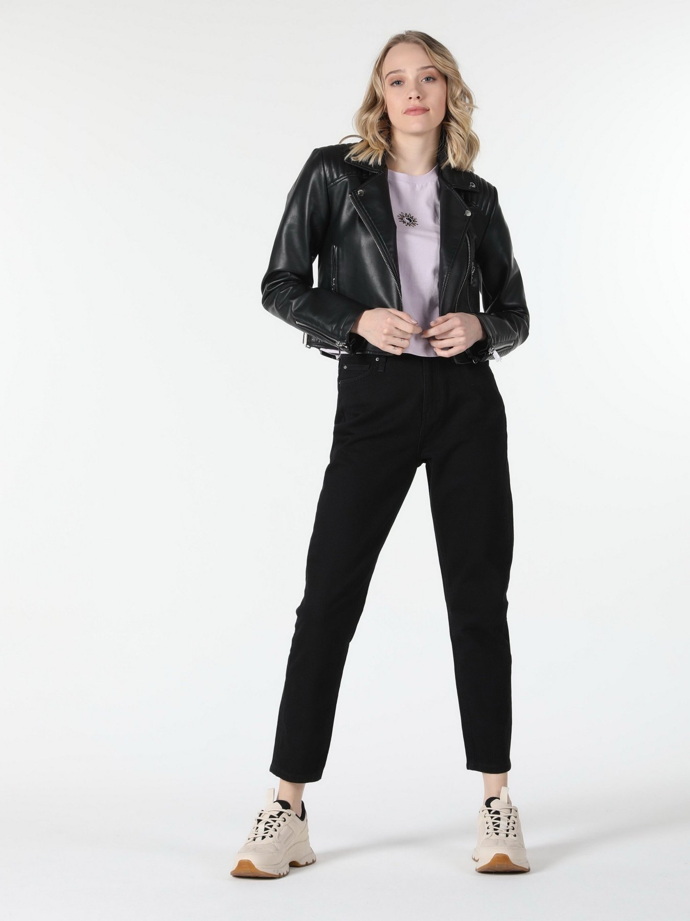 Куртка кожаная Colin’s модель CL1057306BLK Фото