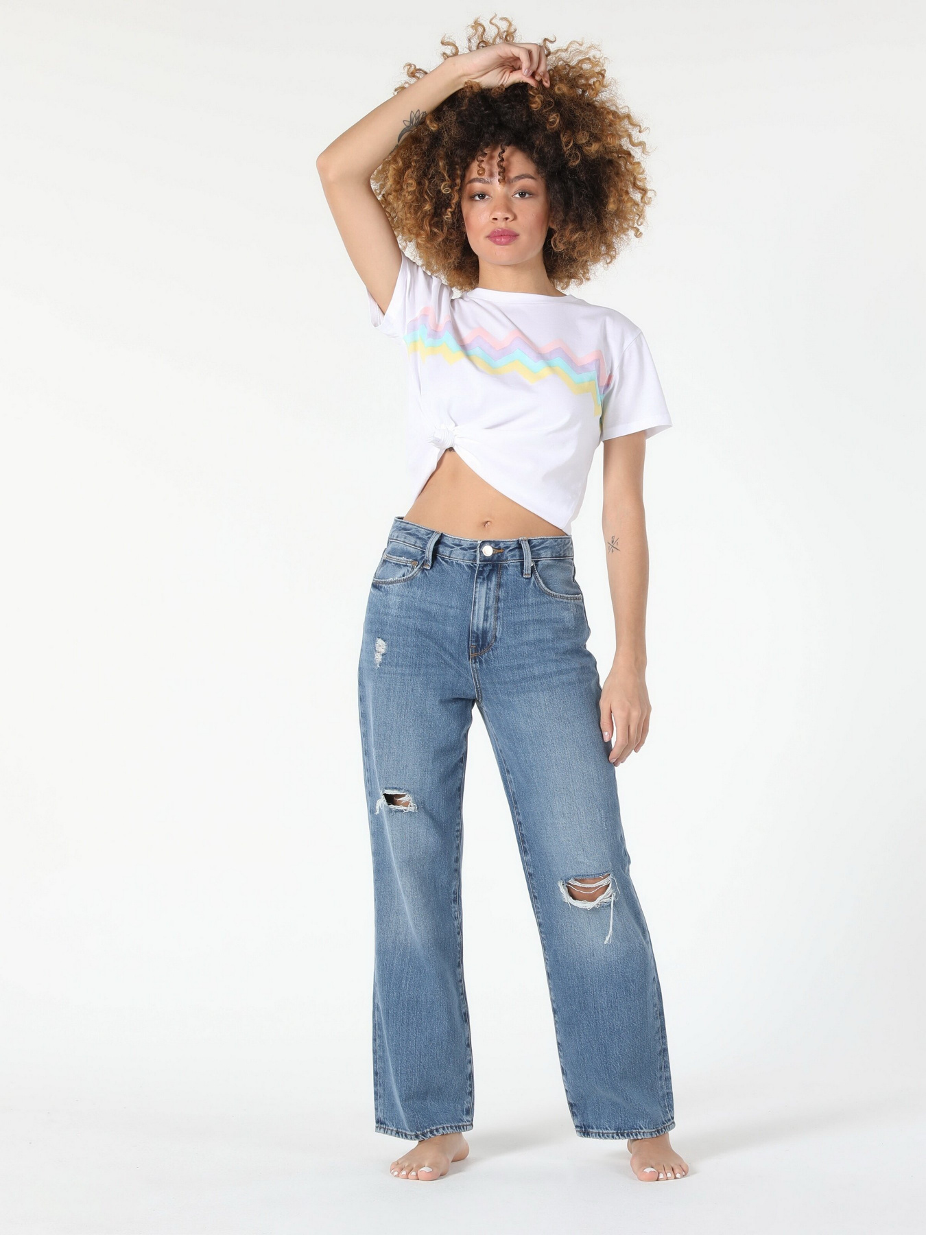 Широкие джинсы Colin’s 970 Berry модель CL1058544DN08093 Фото