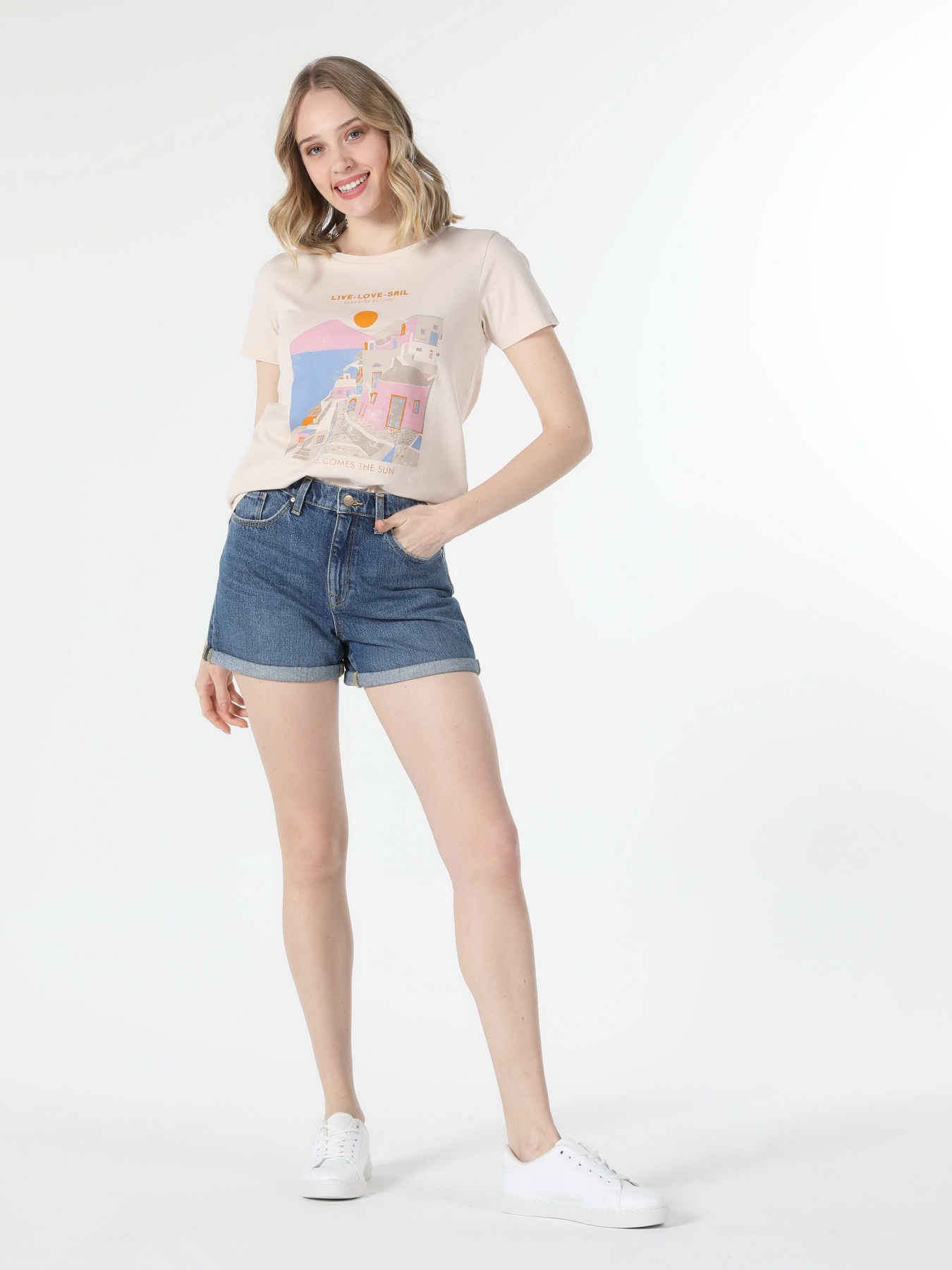 Футболка Colin’s модель CL1058789BEI Фото