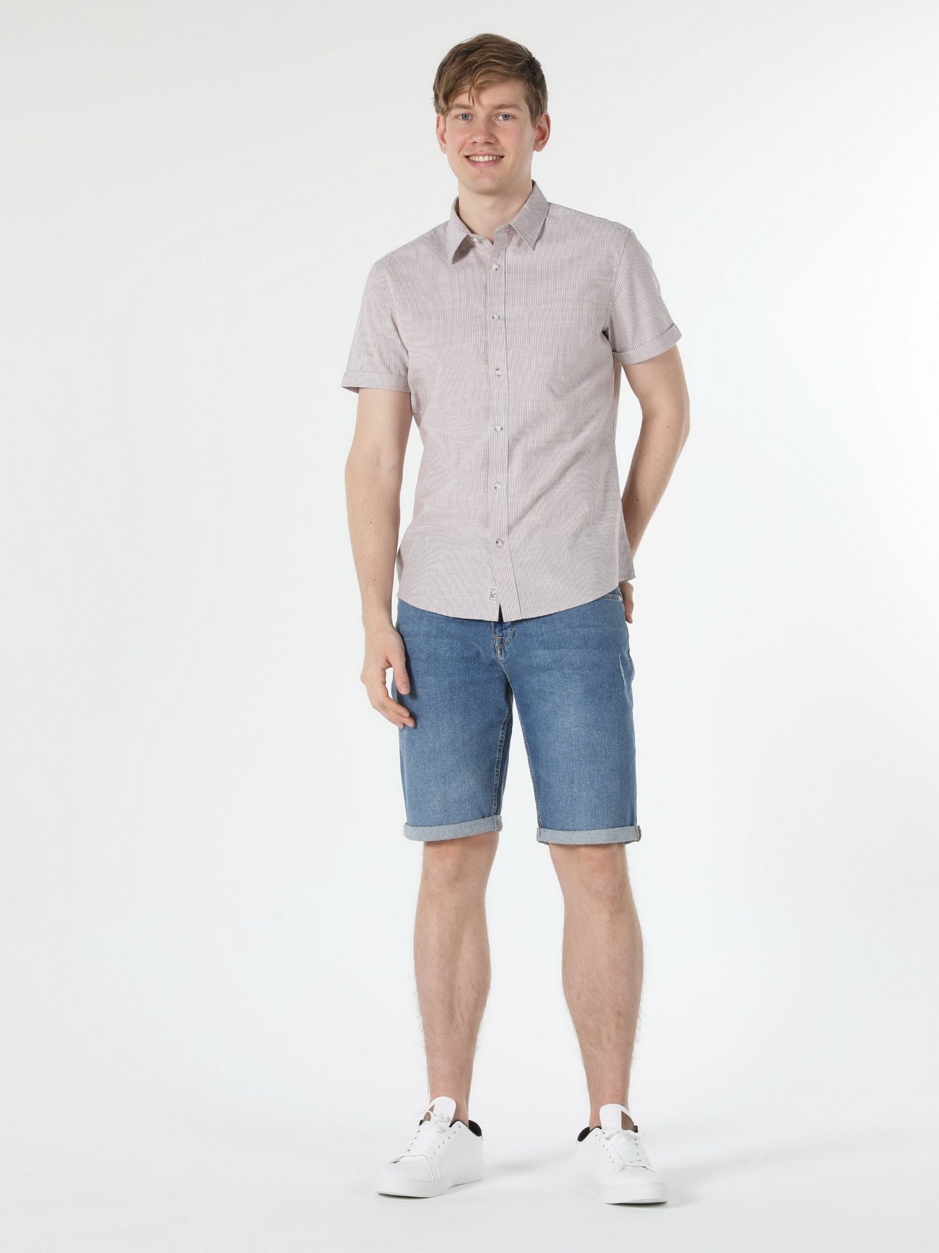 Рубашка повседневная Colin’s модель CL1058970BEI Фото