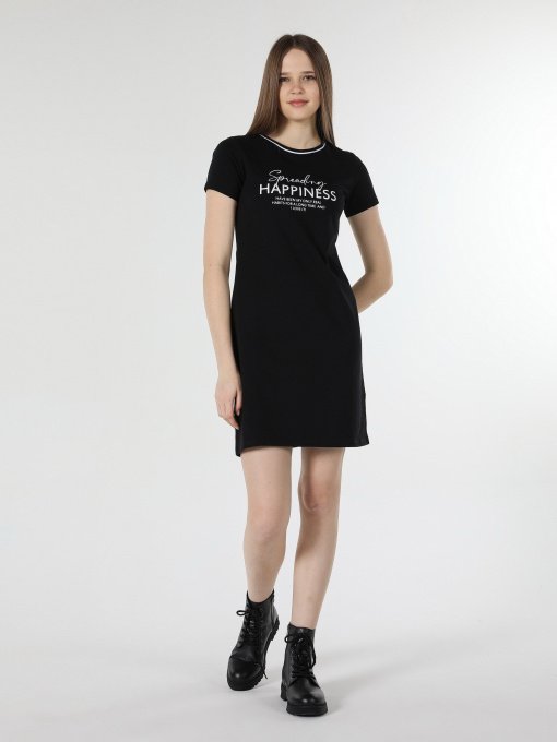 Платье-футболка Colin’s модель CL1059091BLK Фото