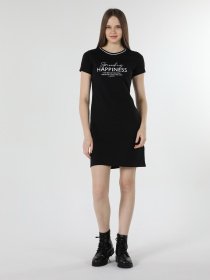 Платье-футболка Colin’s модель CL1059091BLK Фото