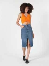 Юбка миди Colin’s модель CL1059498DN41140 Фото