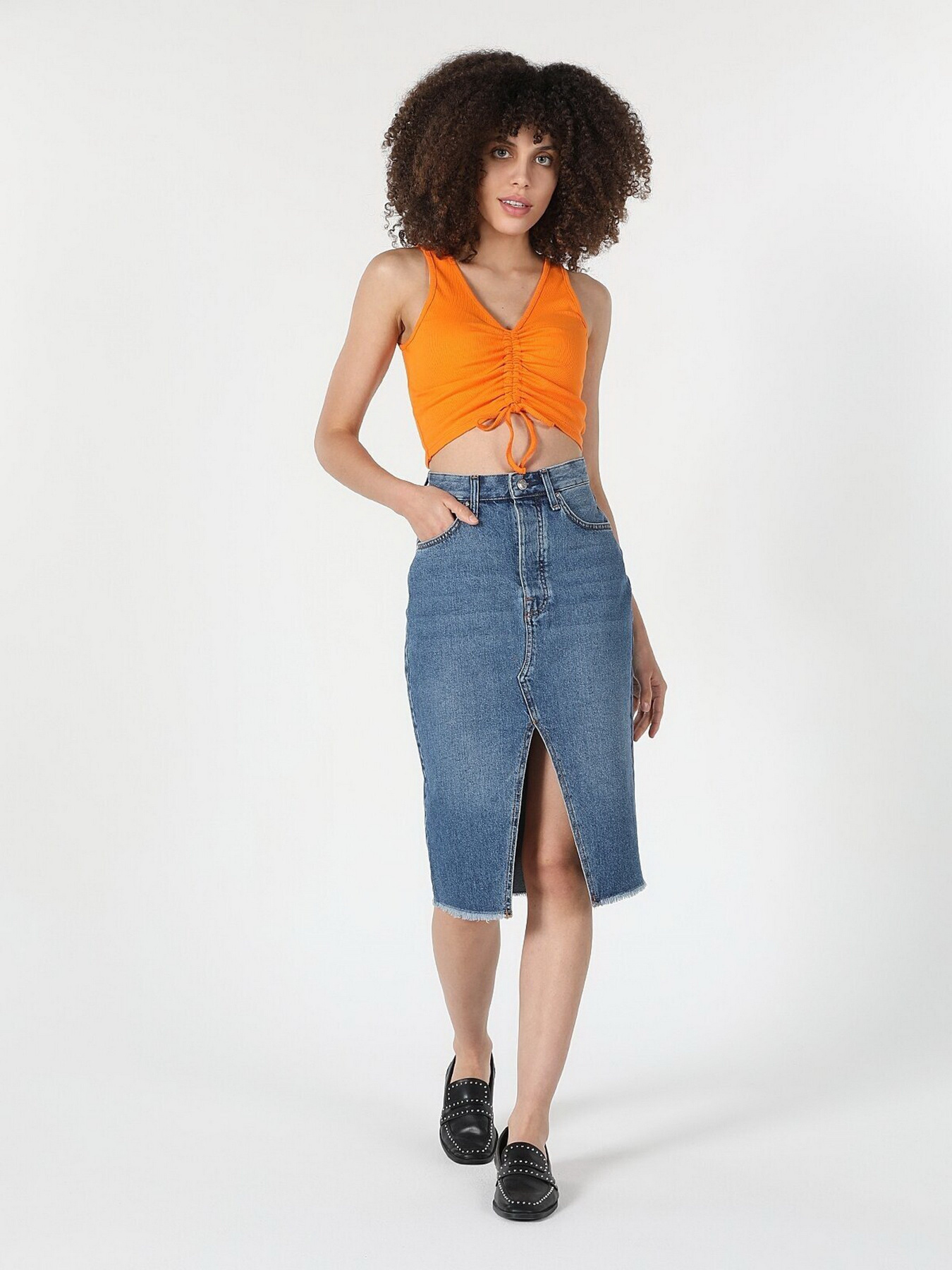 Юбка миди Colin’s модель CL1059498DN41140 Фото