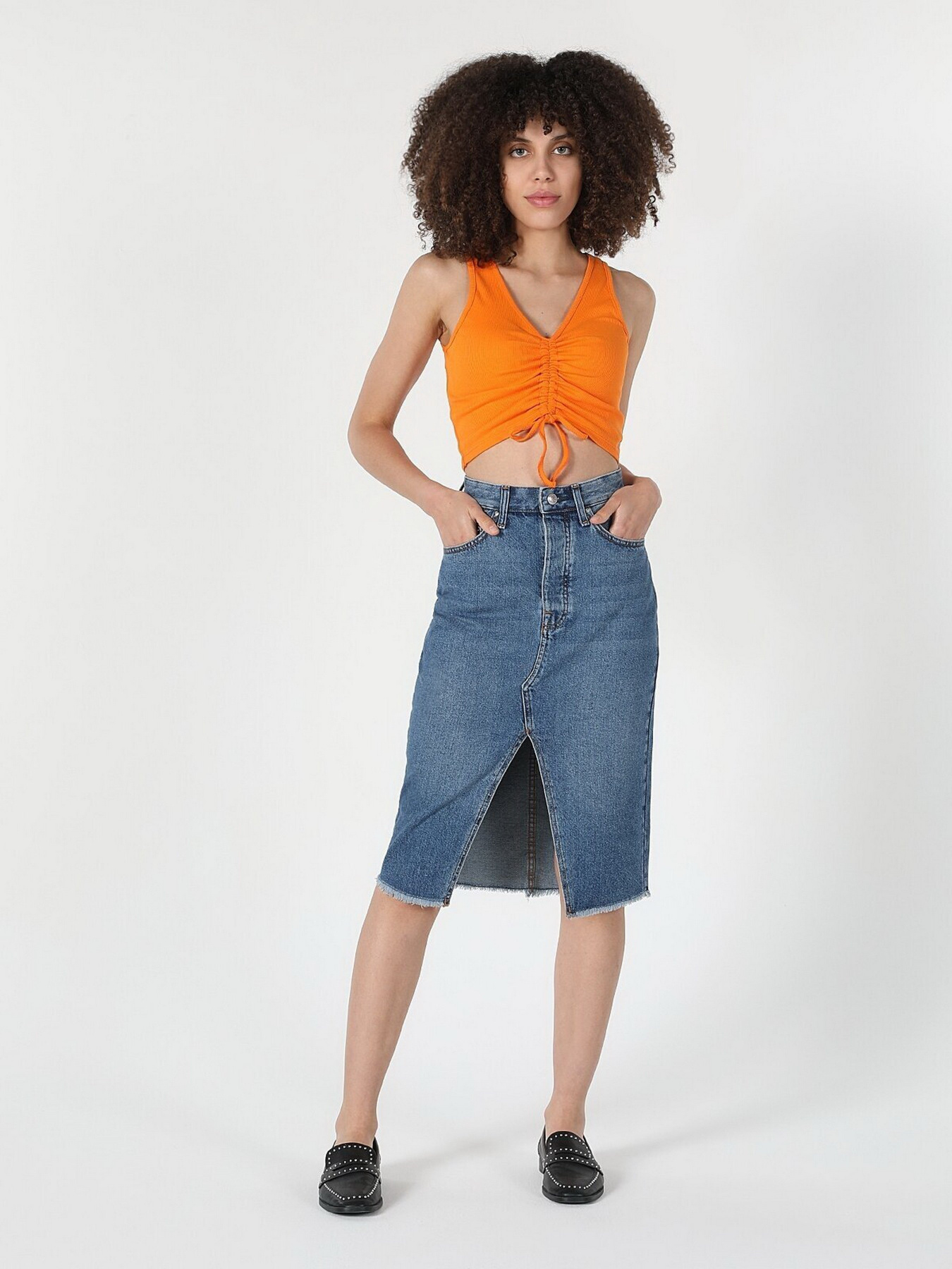 Юбка миди Colin’s модель CL1059498DN41140 Фото